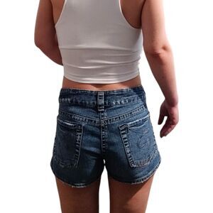 Y2k Silver Jeans Shorts